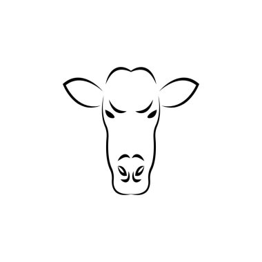 Bu bir inek simgesi vektör çizimi.