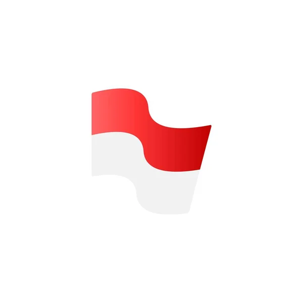 Este Desenho Ilustração Vetorial Bandeira Indonésia —  Vetores de Stock