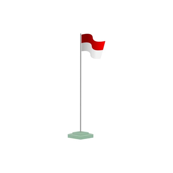 这是印度尼西亚国旗矢量图解设计 — 图库矢量图片