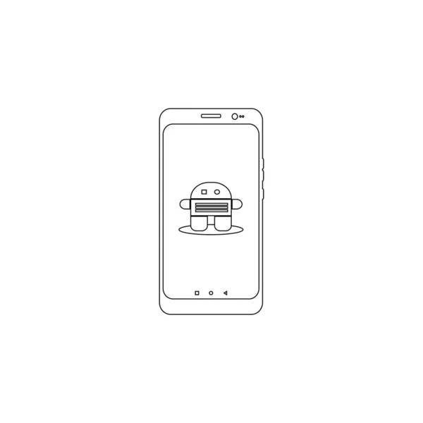 Esta Una Ilustración Diseño Ilustración Vector Teléfono Móvil Androide — Vector de stock