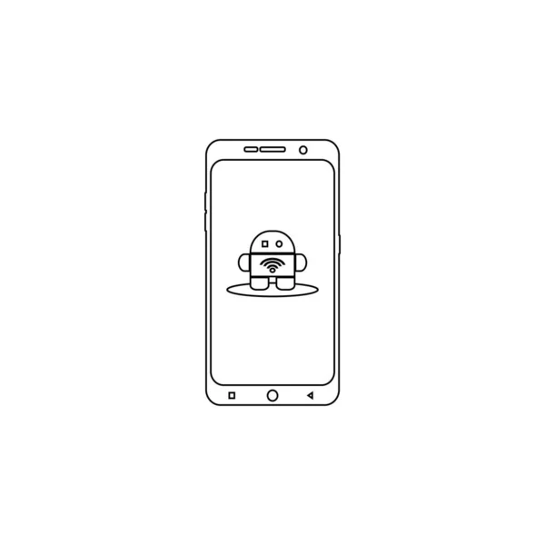 Android Mobilní Telefon Vektor Ilustrace Design Ilustrace — Stockový vektor