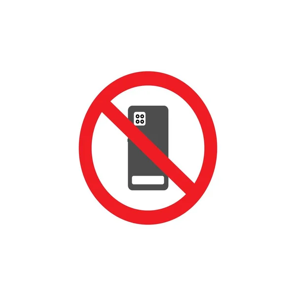 Векторне Зображення Заборонено Використовувати Ілюстрацію Мобільного Телефону — стоковий вектор