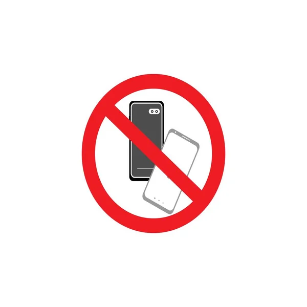 Векторное Изображение Запрещено Использовать Иллюстрации Мобильных Телефонов — стоковый вектор