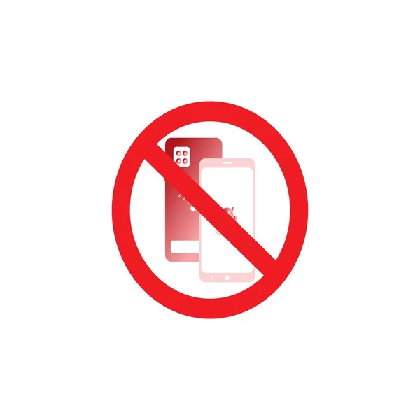 携帯電話のイラストの使用は禁止されています ロイヤリティフリーストックベクター
