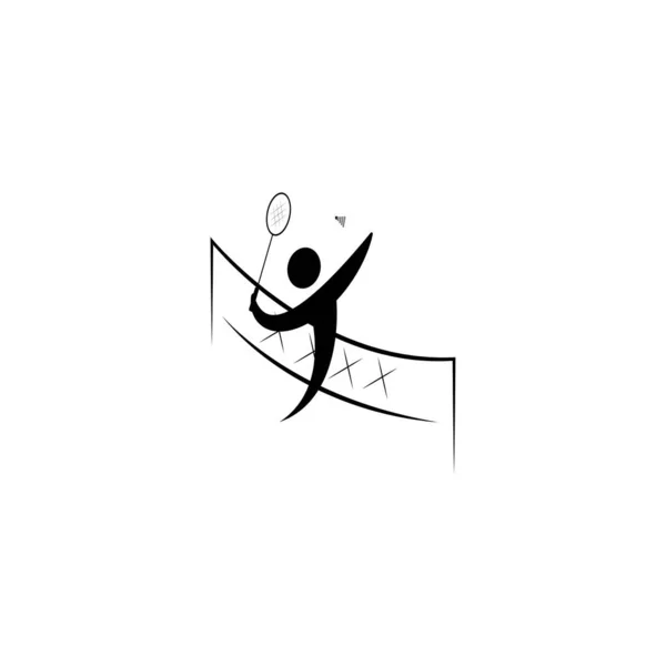 이것은 Badminton 템플릿 아이콘 디자인 일러스트입니다 — 스톡 벡터
