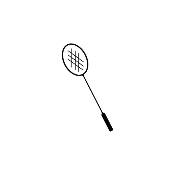 Dit Badminton Vector Template Pictogram Ontwerp Illustratie — Stockvector