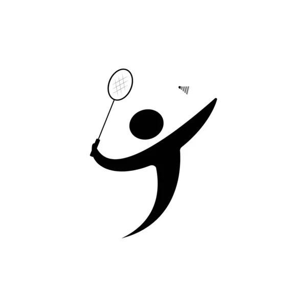 Dit Badminton Vector Template Pictogram Ontwerp Illustratie — Stockvector