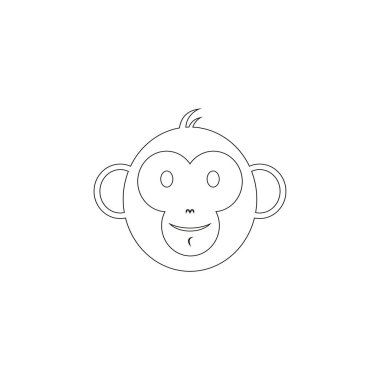 Bu bir maymun ikon vektör çizim elementi.
