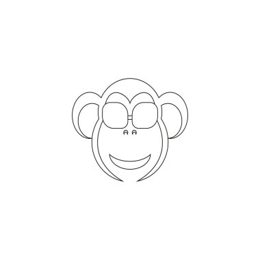 Bu bir maymun ikon vektör çizim elementi.