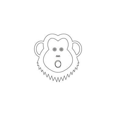 Bu bir maymun ikon vektör çizim elementi.