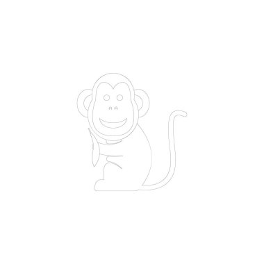 Bu bir maymun ikon vektör çizim elementi.