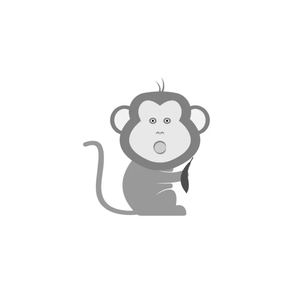 Monkey Icon Vector Illustration Element — стоковый вектор