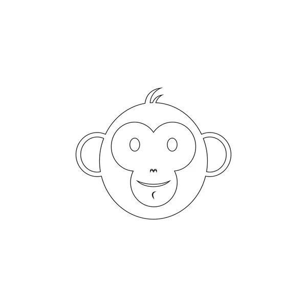 Toto Prvek Návrhu Vektorové Ilustrace Opičí Ikony — Stockový vektor