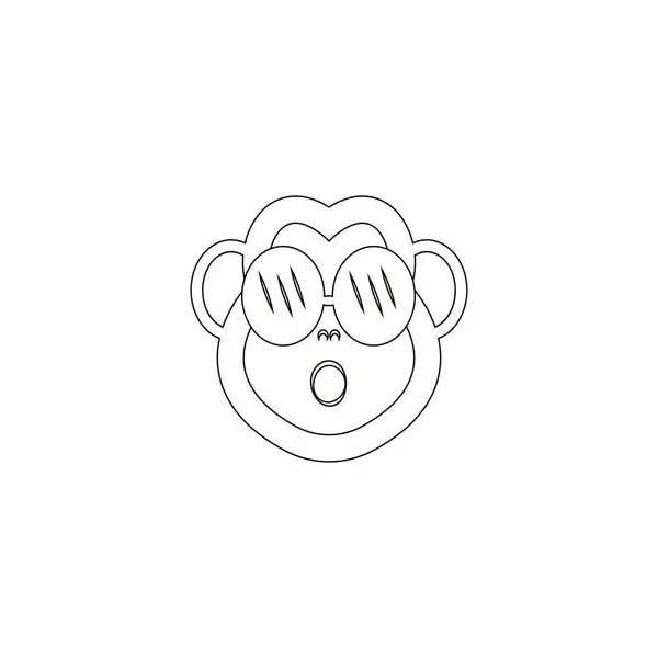 Monkey Icon Vector Illustration Element — стоковый вектор