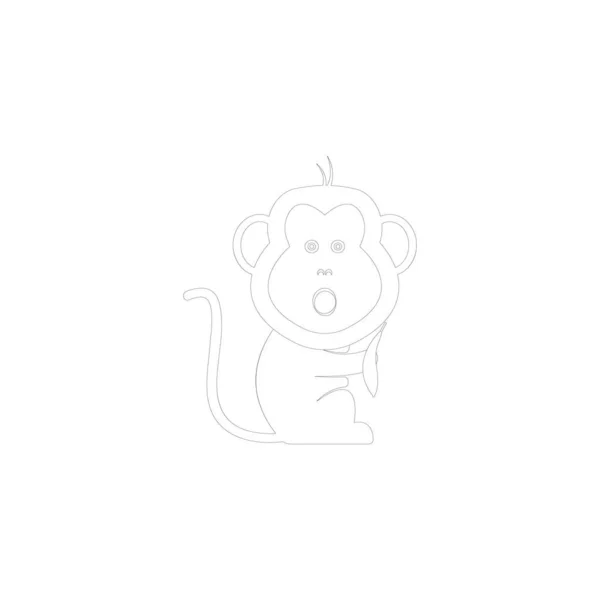 Monkey Icon Vector Illustration Element — стоковый вектор