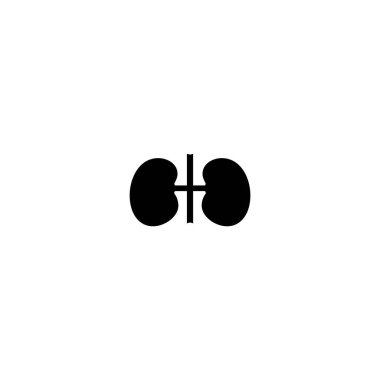 Bu bir böbrek ikonu vektör çizim elemanı logosu.
