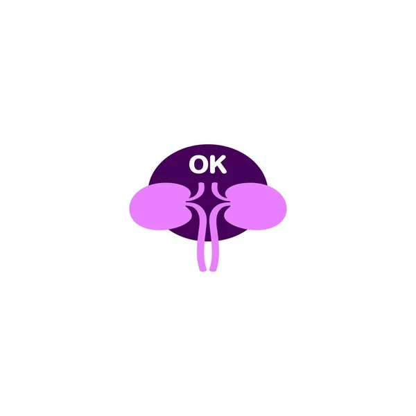 腎臓のアイコンベクトルのイラスト要素のロゴです — ストックベクタ