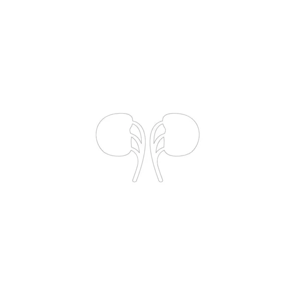 Bir Böbrek Ikonu Vektör Çizim Elemanı Logosu — Stok Vektör