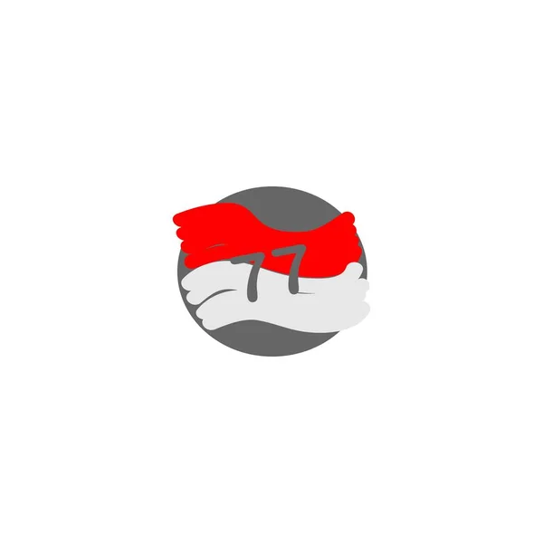 Detta Indonesisk Flagga Ikon Vektor Illustration Element Logotyp — Stock vektor