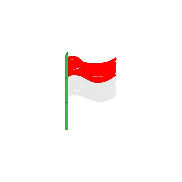 Indonesian Flag Icon Icon Vector Illustration Element Logo — стоковый вектор