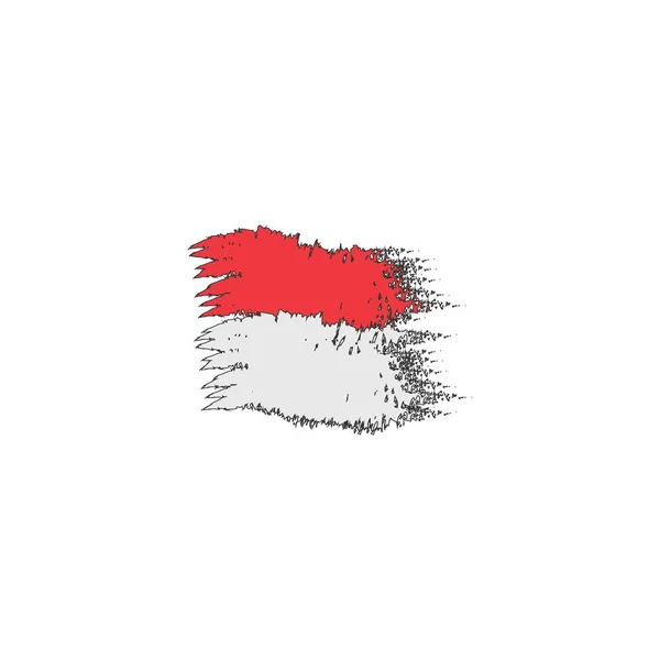 Ini Adalah Logo Elemen Vektor Ikon Bendera Indonesia - Stok Vektor