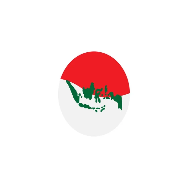这是印度尼西亚国旗图标矢量图例元素标志 — 图库矢量图片