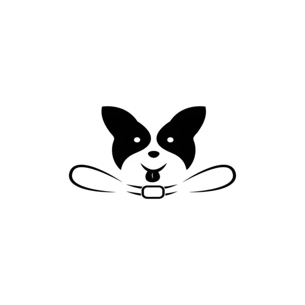 Schattige Doggy Logo Vector Illustratie Ontwerp — Stockvector