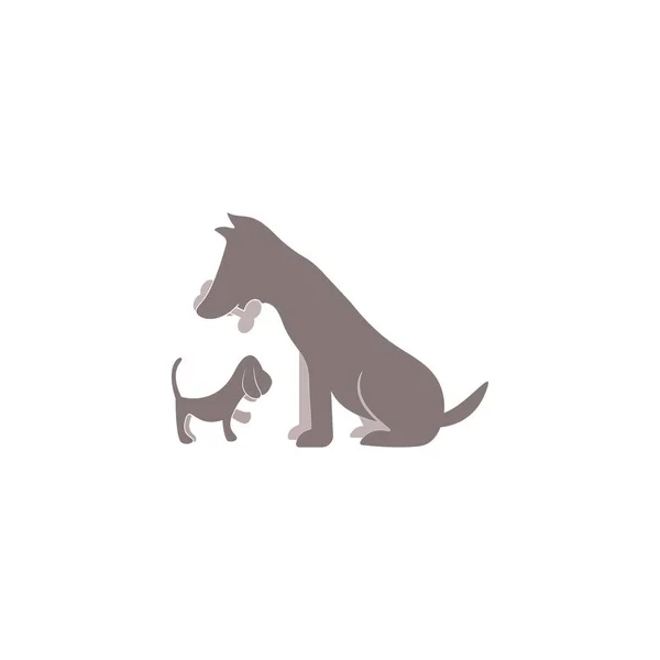 Hund Tier Logo Illustration — Stockvektor