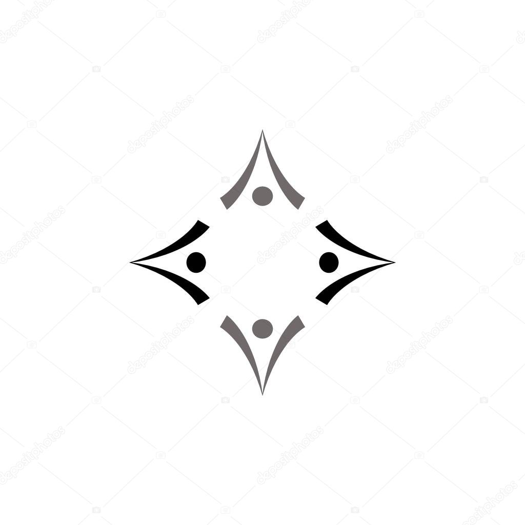 This is group icon logo vector illustration design