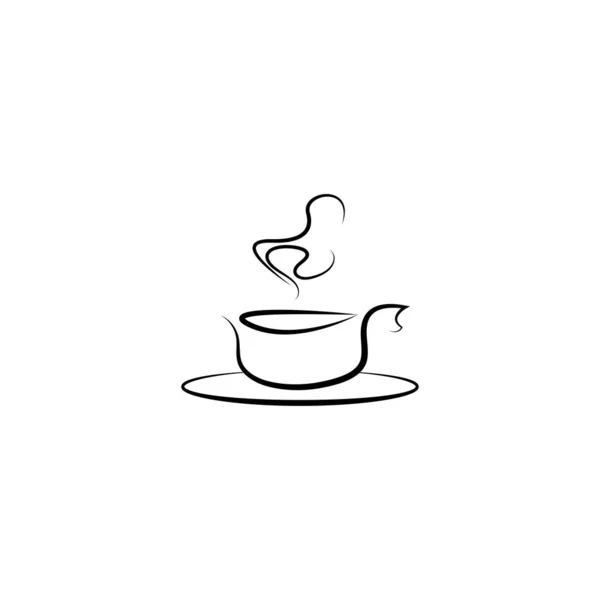 Detta Vektor Kopp Kaffe Ikon Design Illustration — Stock vektor