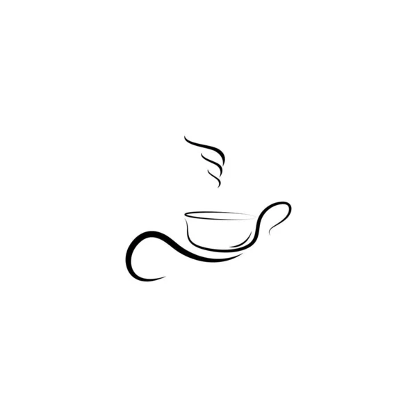これはコーヒーアイコンデザインイラストのベクトルカップです — ストックベクタ