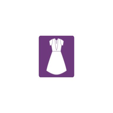 Bu bir elbise simgesi vektör çizimi tasarımı