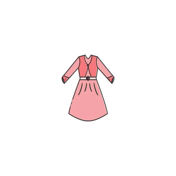 Dies Ist Ein Kleid Ikone Vektor Illustration Design — Stockvektor