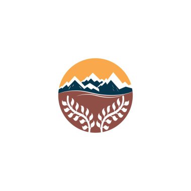 dağ simgesi logo vektör çizimi tasarımı