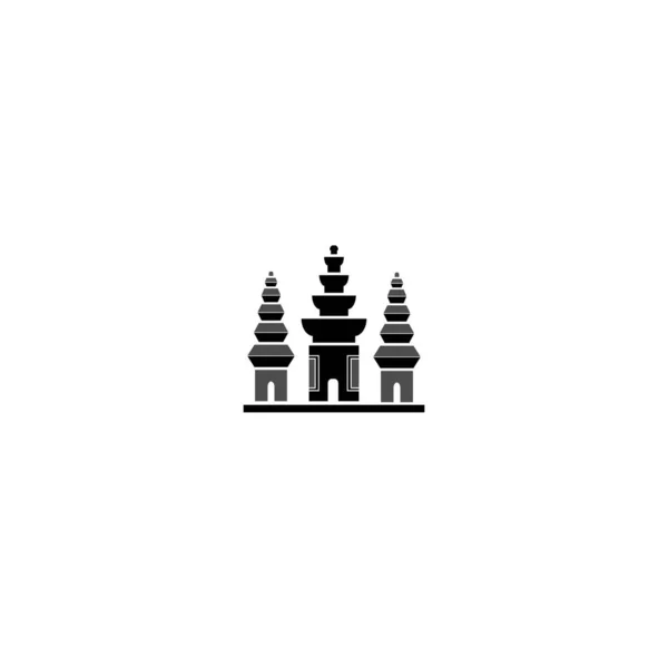 Temple Vecteur Icône Conception Illustration — Image vectorielle