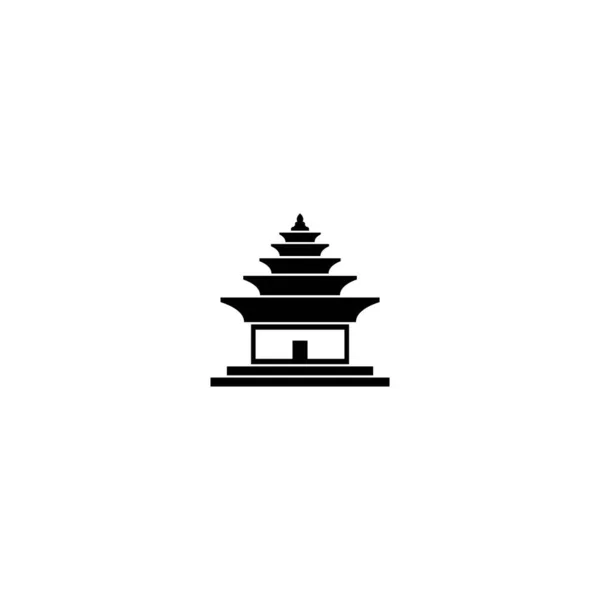 Tempel Vektor Ikone Design Illustration — Stockvektor