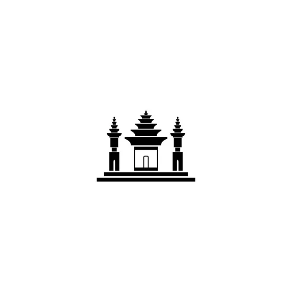 Tempel Vector Pictogram Ontwerp Illustratie — Stockvector