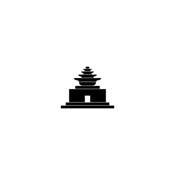 Tempel Vector Pictogram Ontwerp Illustratie — Stockvector