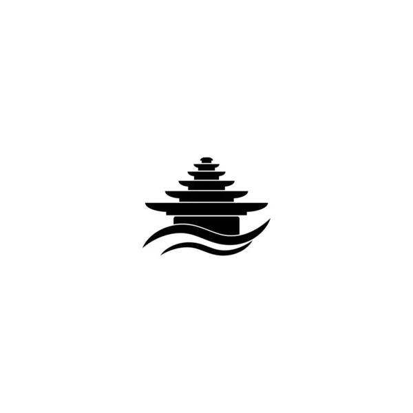 Temple Vector Icon Design Illustration — Vetor de Stock