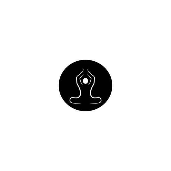 Meditation Yoga Icon Vector Illustration Logo Design Element — ストックベクタ