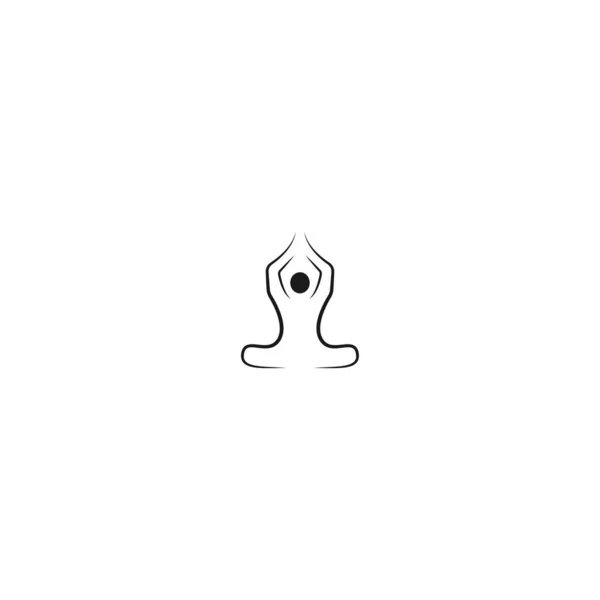 Medytacja Joga Ikona Wektor Ilustracja Logo Element Projektu — Wektor stockowy