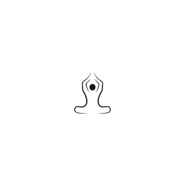 Meditation Yoga Icon Vector Illustration Logo Design Element — Vetor de Stock