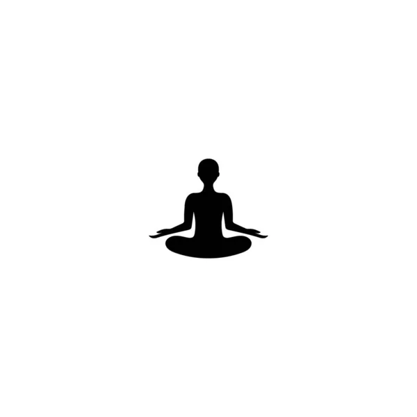 Meditation Yoga Icon Vector Illustration Logo Design Element — 图库矢量图片