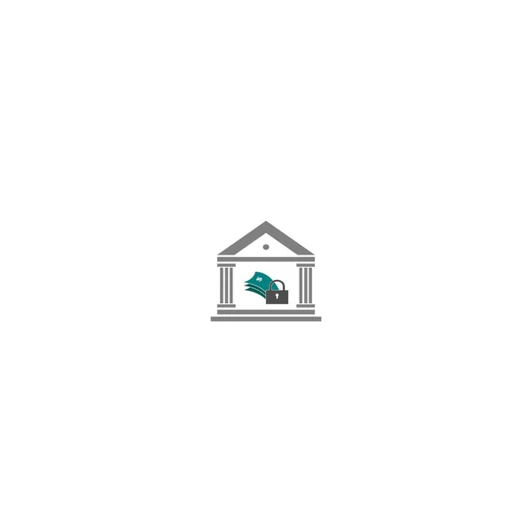 Financial Center Logo Design Vector Illustration Icon — Image vectorielle