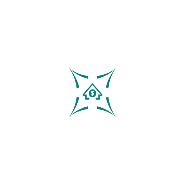 Financial Center Logo Design Vector Illustration Icon — Vetor de Stock