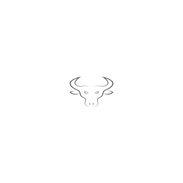 Bull Logo Vector Icon Design — Stock Vector