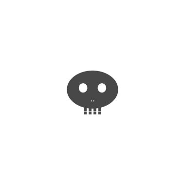 skull icon vector illustration logo design