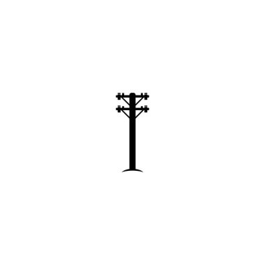  electric pole logo design vector illustration