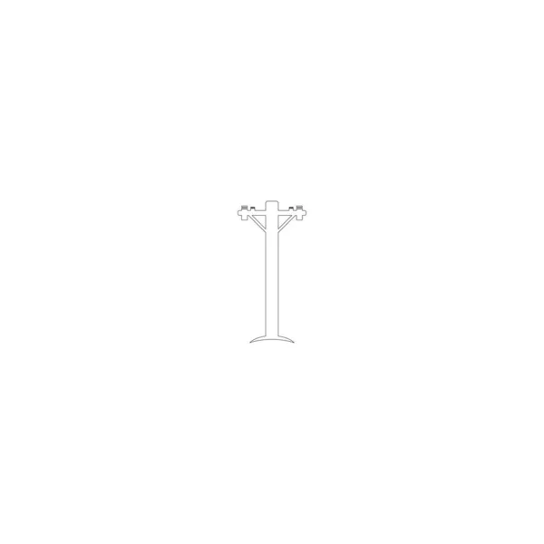 Electric Pole Logo Design Vector Illustration — Vetor de Stock