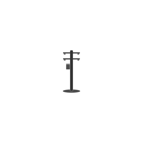 Electric Pole Logo Design Vector Illustration — Wektor stockowy